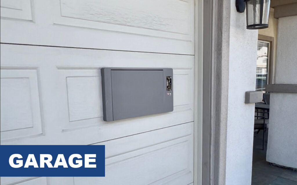 Garage door installation of smart drop box